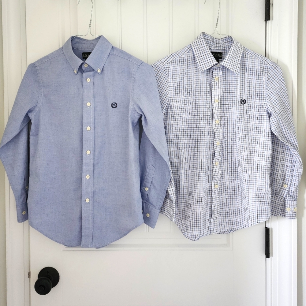 Lot of 2 Boys Ralph Lauren Dress Shirts